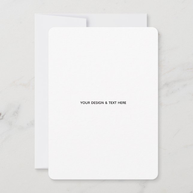Tarjeta de cumpleaños minimalista blanca para herm (Anverso)