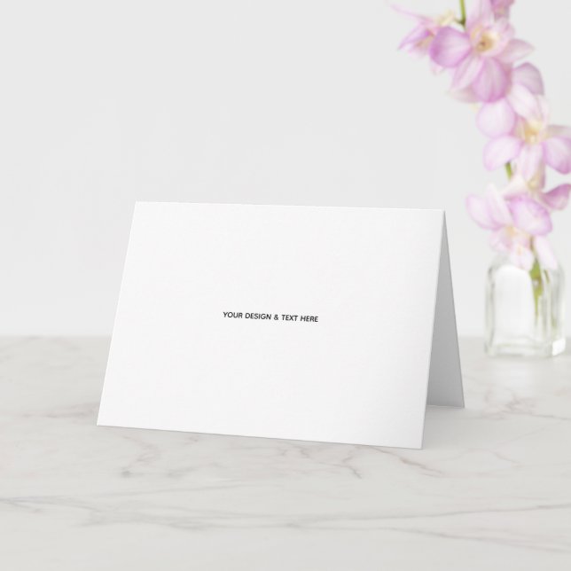 Tarjeta de cumpleaños minimalista blanca para herm (Orquídea)