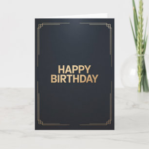 Tarjeta de cumpleaños minimalista moderna para hom