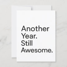 Tarjeta de cumpleaños minimalista para adultos