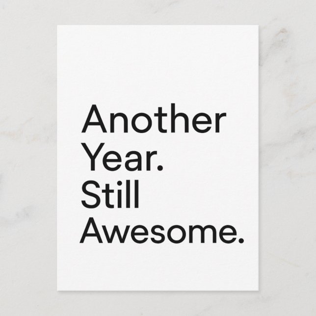 Tarjeta de cumpleaños minimalista para adultos (Anverso)