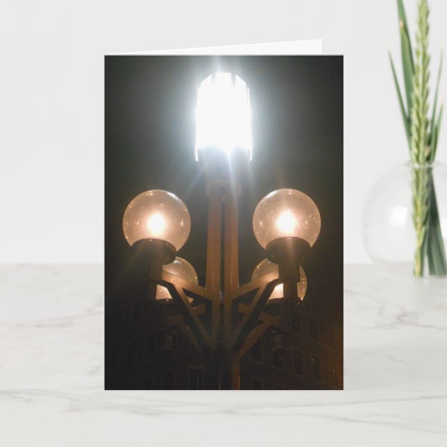 Tarjeta de cumpleaños "Minneapolis Streetlights" (Anverso)