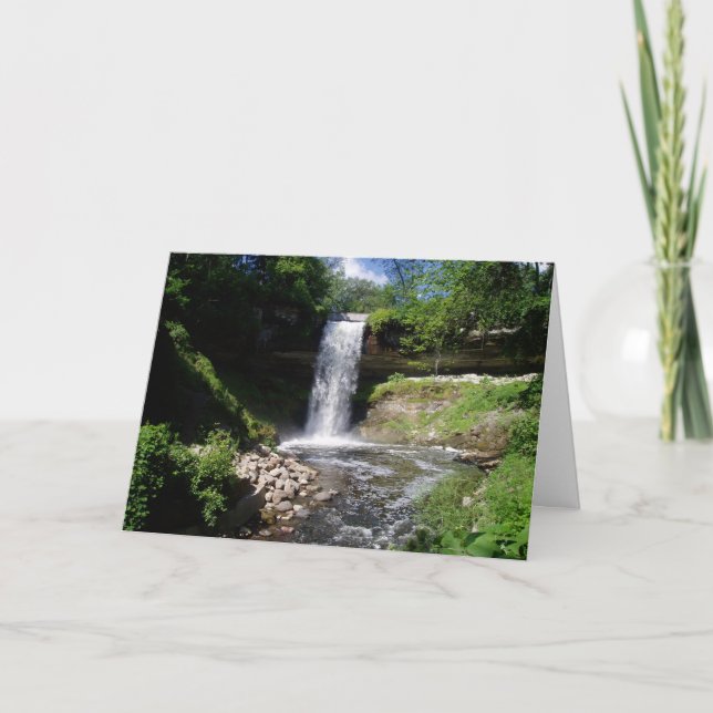 Tarjeta de cumpleaños "Minnehaha Falls #3" (Anverso)