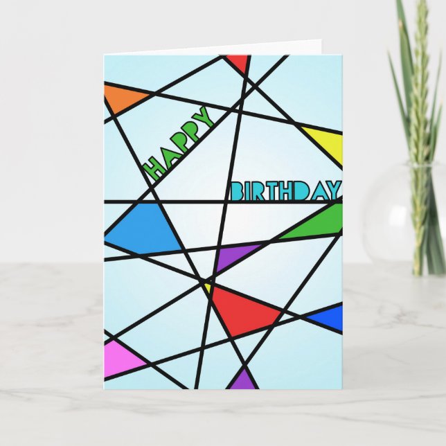 Tarjeta de cumpleaños moderna (Anverso)