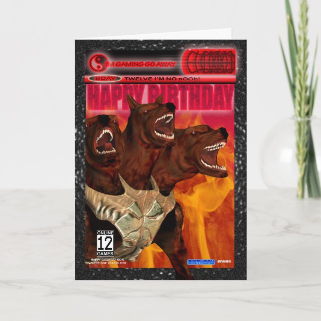 Tarjeta de cumpleaños moderna para aficionados a j (Anverso)