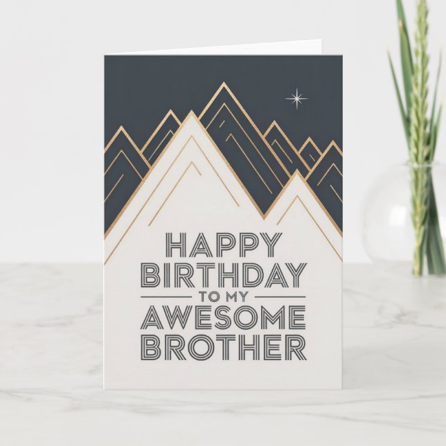 Tarjeta de cumpleaños moderna para Brother (Anverso)