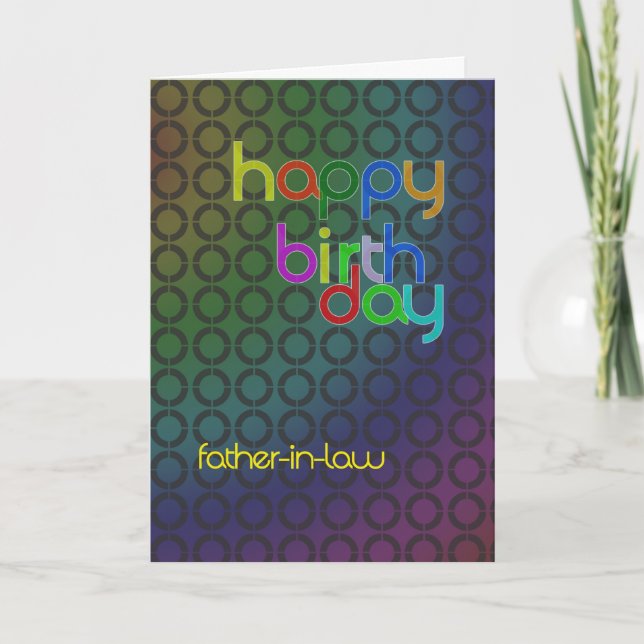 Tarjeta de cumpleaños moderna para el padre (Anverso)