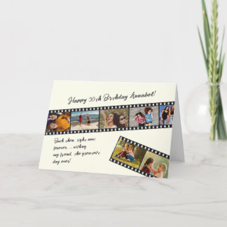 Tarjeta de cumpleaños moderna simple 7 para foto f