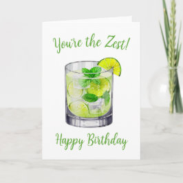 Tarjeta de cumpleaños Mojito Watercolor