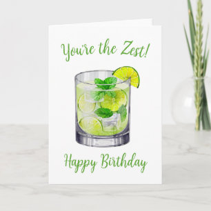 Tarjeta de cumpleaños Mojito Watercolor