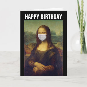 TARJETA DE CUMPLEAÑOS MONA LISA DIVERTIDA 2021, MA