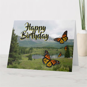 Tarjeta de cumpleaños Monarch Butterflies de Mount