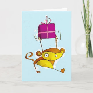Tarjeta de cumpleaños Monkey