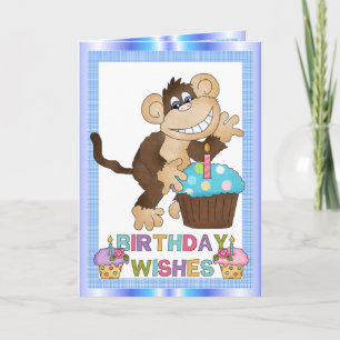 Tarjeta de cumpleaños Monkey Greetin