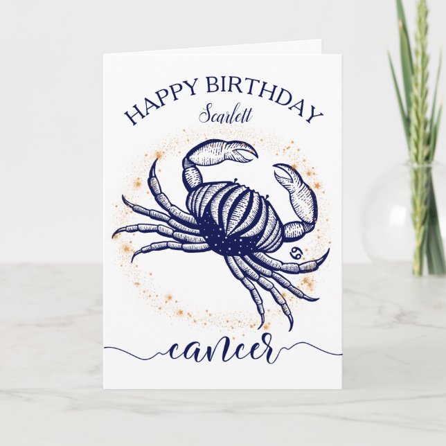 Tarjeta de cumpleaños monocroma cancerosa de la ma (Anverso)