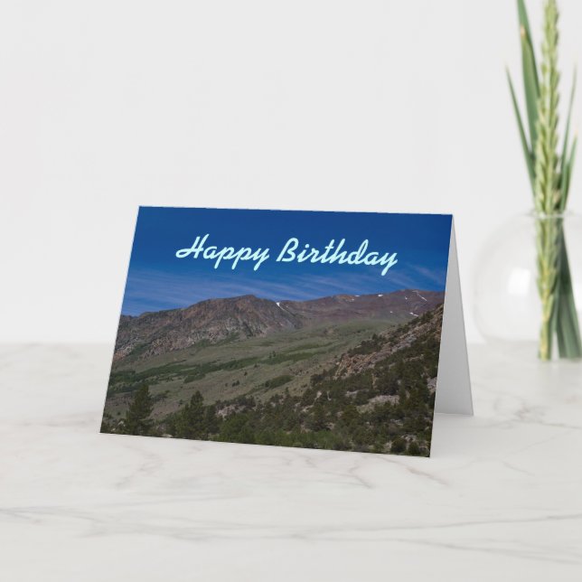 Tarjeta de cumpleaños montañosa (Anverso)