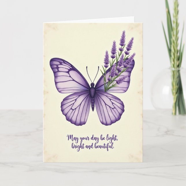 Tarjeta de cumpleaños morada vibrante (Anverso)