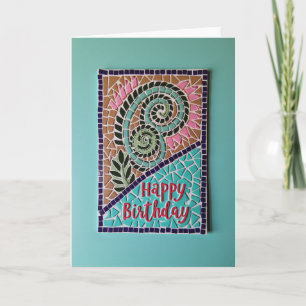 Tarjeta de cumpleaños Mosaico Alegre