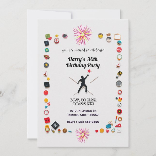 Tarjeta de cumpleaños motivacional de alcance para (Anverso)