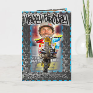 Tarjeta de cumpleaños Motorcross