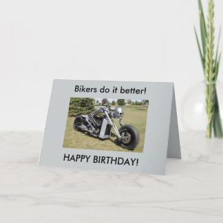 Tarjeta de cumpleaños Motorcycle skeleton