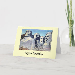 Tarjeta de cumpleaños - Mount Rushmore, Dakota del