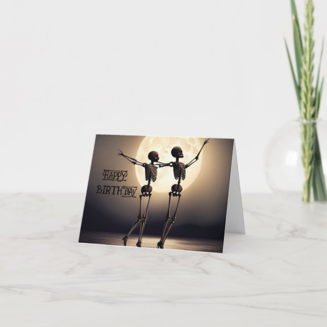 tarjeta de cumpleaños muerta bailando (Anverso)