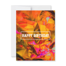 tarjeta de cumpleaños multicolor