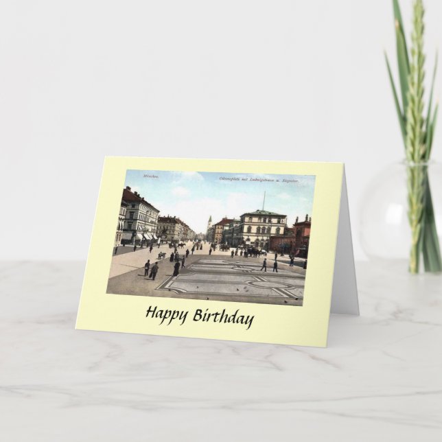 Tarjeta de cumpleaños - Múnich, Alemania (Anverso)