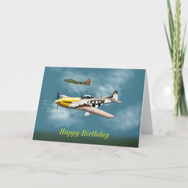 Tarjeta de cumpleaños Mustang (Anverso)