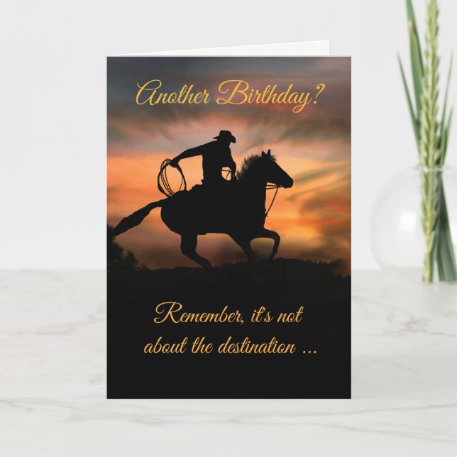 Tarjeta de cumpleaños muy Guay Cowboy (Anverso)