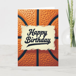 Tarjeta de cumpleaños naranja juguetona