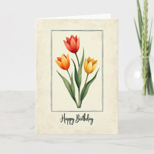 Tarjeta de cumpleaños Natural Blooms