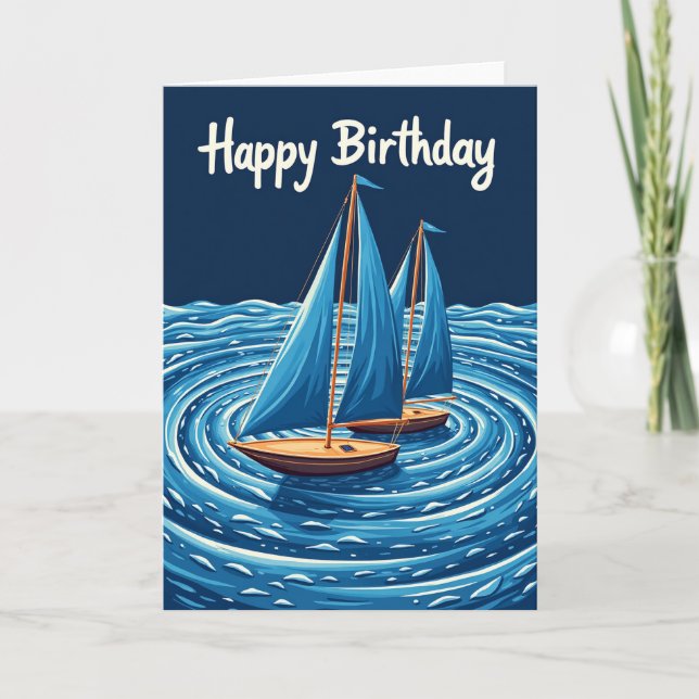 Tarjeta de cumpleaños náutica (Anverso)