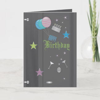 Tarjeta de cumpleaños negra