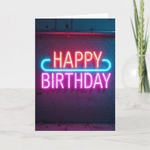 Tarjeta de cumpleaños Neon Sweet