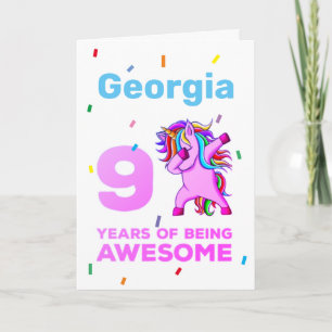 Tarjeta de cumpleaños - Niñas de 9 años