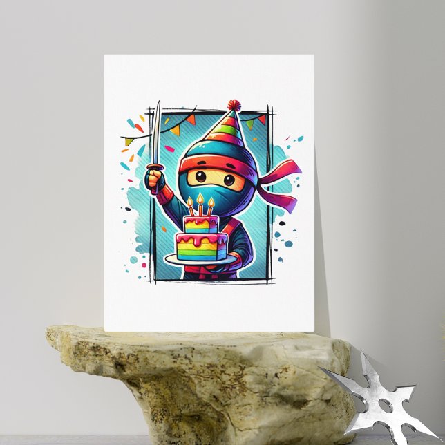 Tarjeta de Cumpleaños Ninja (Subido por el creador)