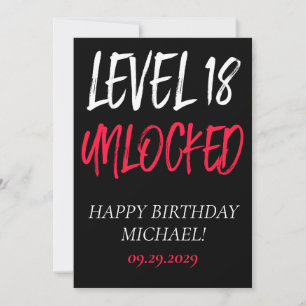 Tarjeta de Cumpleaños Nivel 18 Desbloqueada
