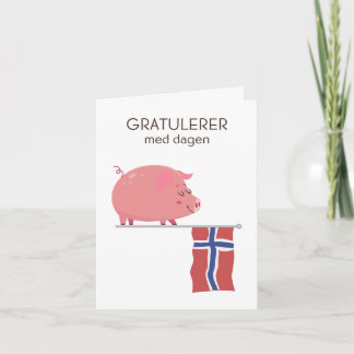 Tarjeta de cumpleaños noruega - Gratulerer med dag