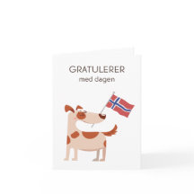 Tarjeta de cumpleaños noruega - Gratulerer med dag