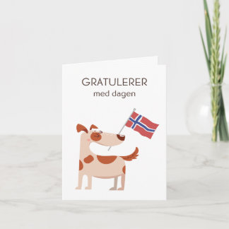 Tarjeta de cumpleaños noruega - Gratulerer med dag