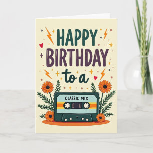 Tarjeta de cumpleaños Nostalgic Mix