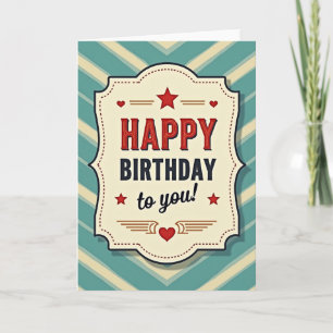 Tarjeta de cumpleaños nostálgica