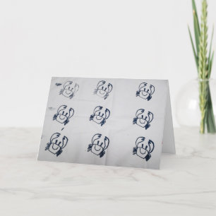 Tarjeta de cumpleaños "Nueve Cangrejos Serigrafiad