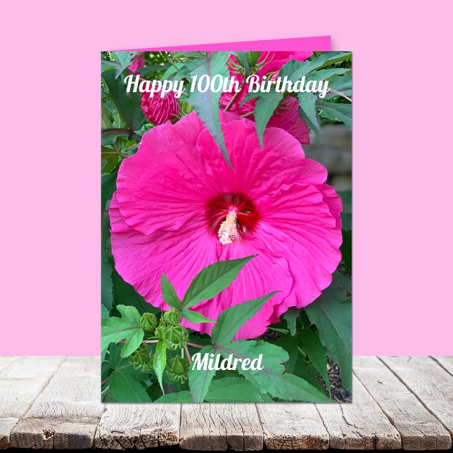 Tarjeta de cumpleaños número 100 de Hibiscus para  (Subido por el creador)
