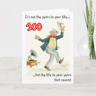 Tarjeta de cumpleaños número 100 'Vida en tus años