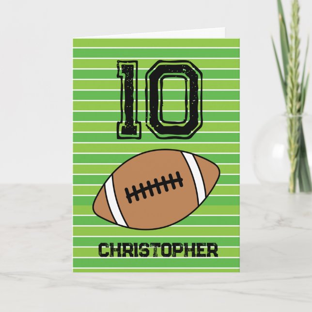 Tarjeta de cumpleaños número 10 del Fútbol Verde (Anverso)
