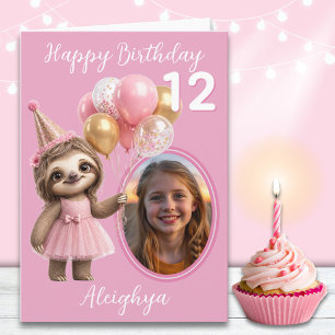 Tarjeta de cumpleaños número 11 con una foto de un
