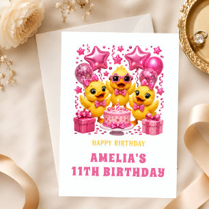 Tarjeta de cumpleaños número 11 Feliz Cumpleaños P